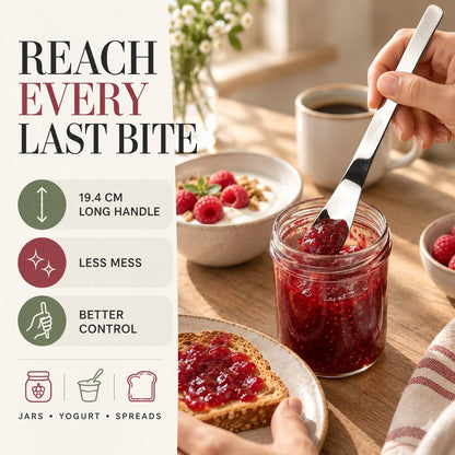 Long-Handle 316L Stainless Steel Dessert Spoon