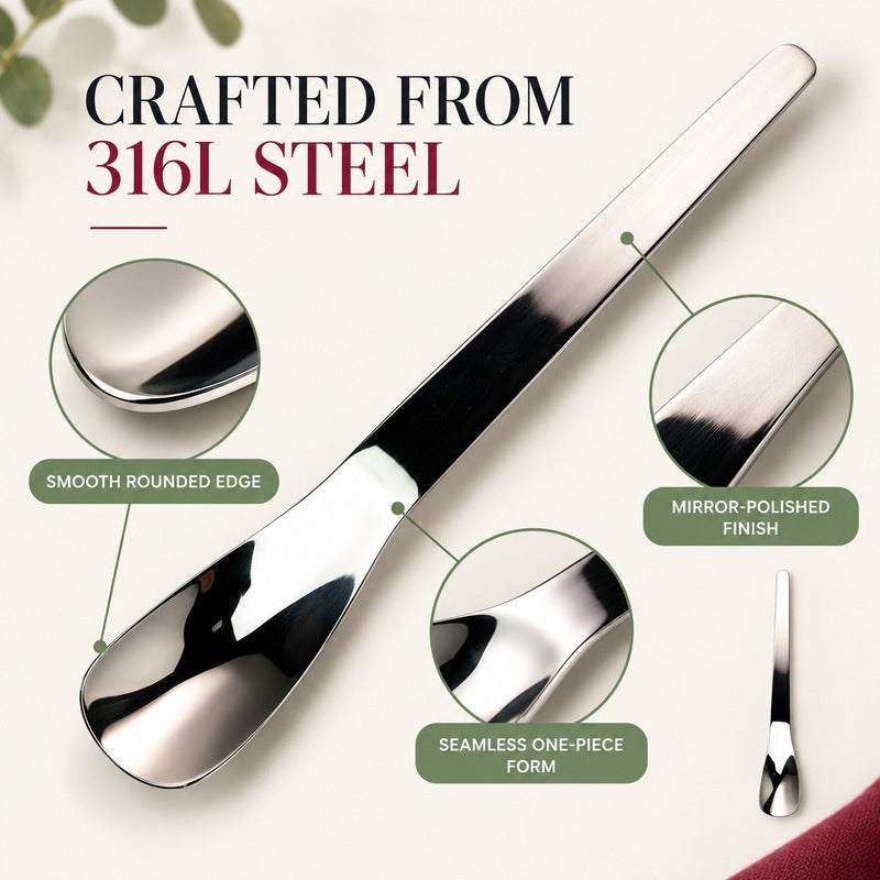 Long-Handle 316L Stainless Steel Dessert Spoon