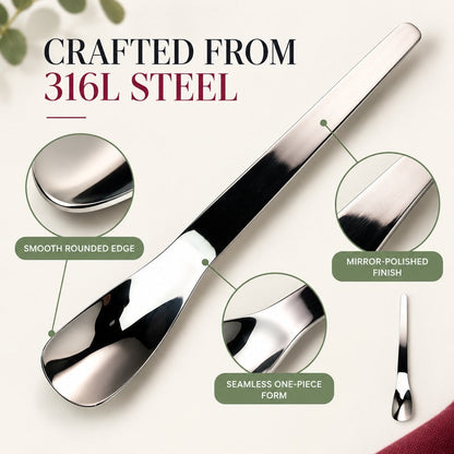 Long-Handle 316L Stainless Steel Dessert Spoon