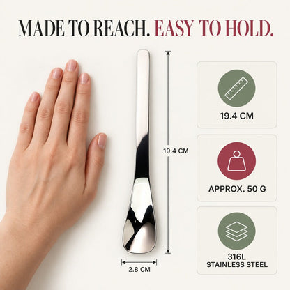 Long-Handle 316L Stainless Steel Dessert Spoon