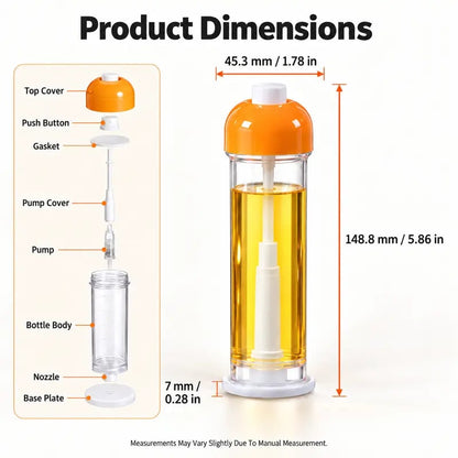 100ml Refillable Fine Mist Oil Sprayer - Fine mist for air fryers, pans & everyday cooking