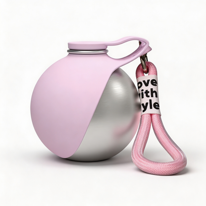 2 in 1 Pet Travel Water Bottle Stainless Steel Pet Water Dispenser