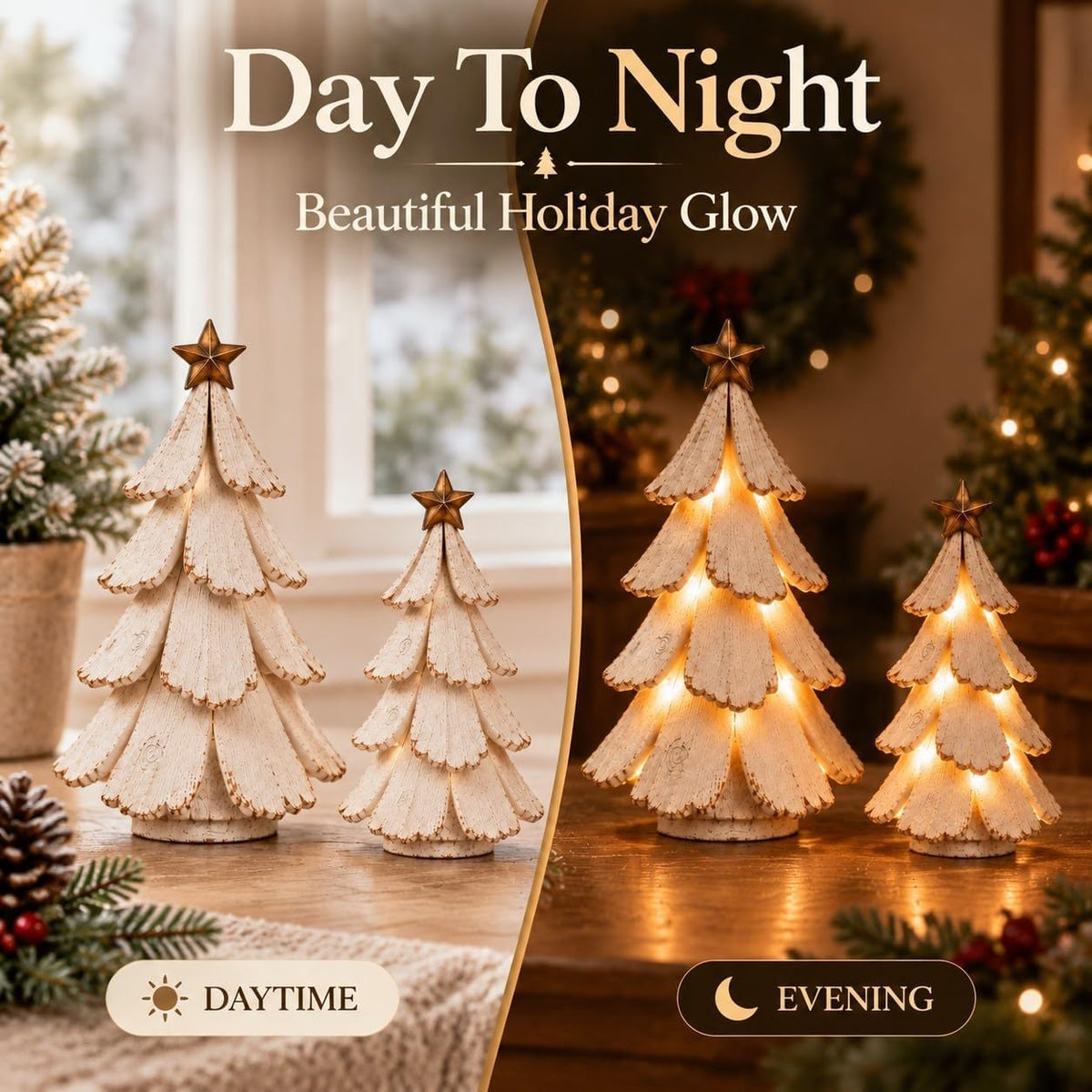 🎄🌙 Vintage Lighted Christmas Tree