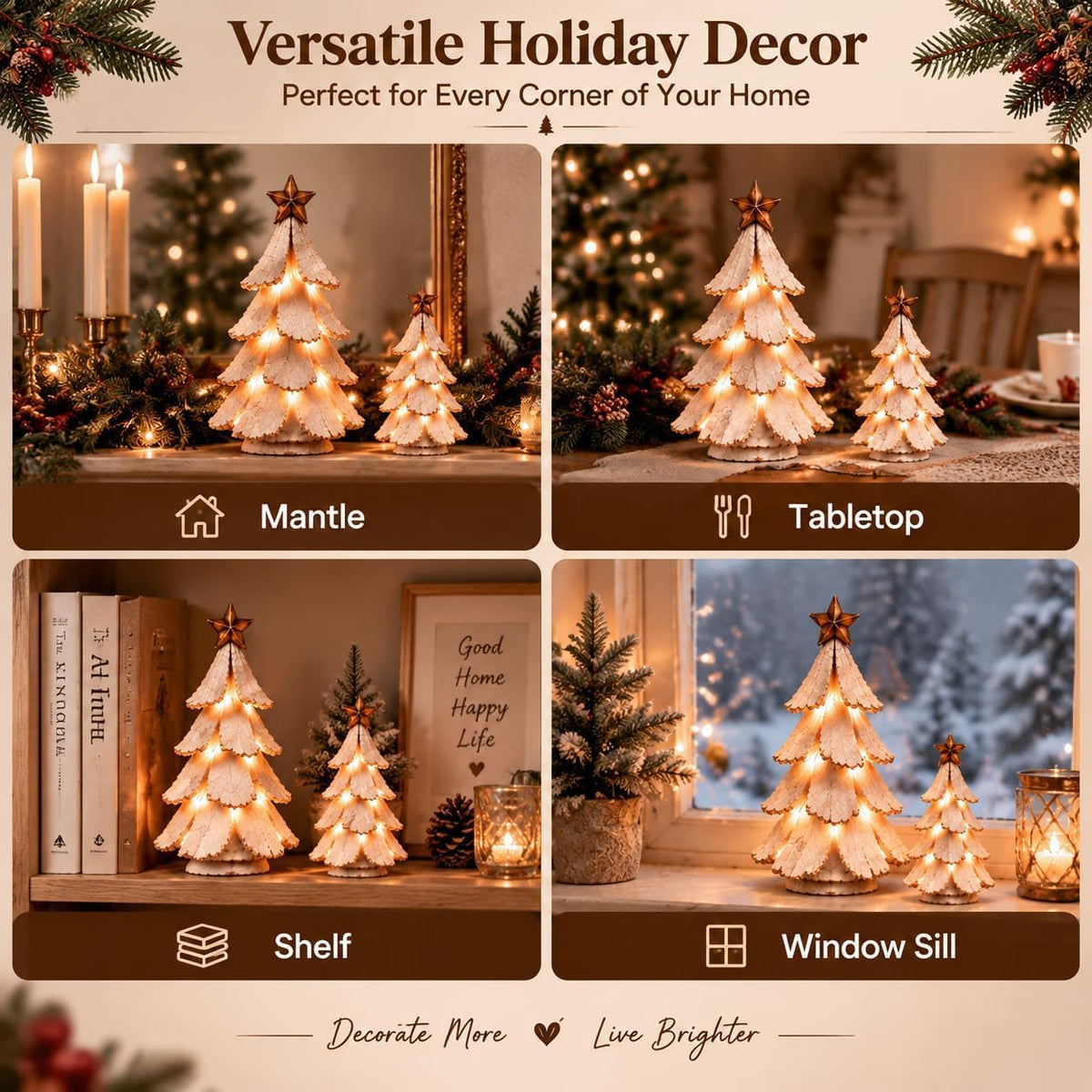 🎄🌙 Vintage Lighted Christmas Tree