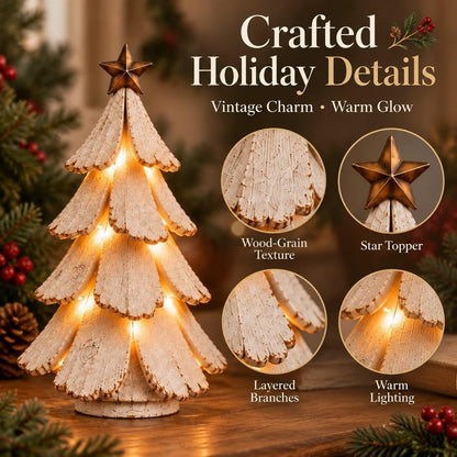 🎄🌙 Vintage Lighted Christmas Tree