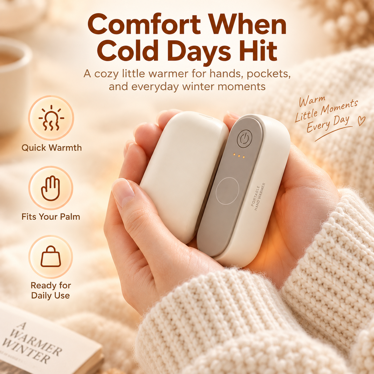 🔥 2-in-1 Magnetic Rechargeable Hand Warmers