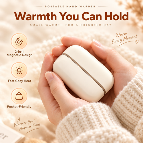 🔥 2-in-1 Magnetic Rechargeable Hand Warmers
