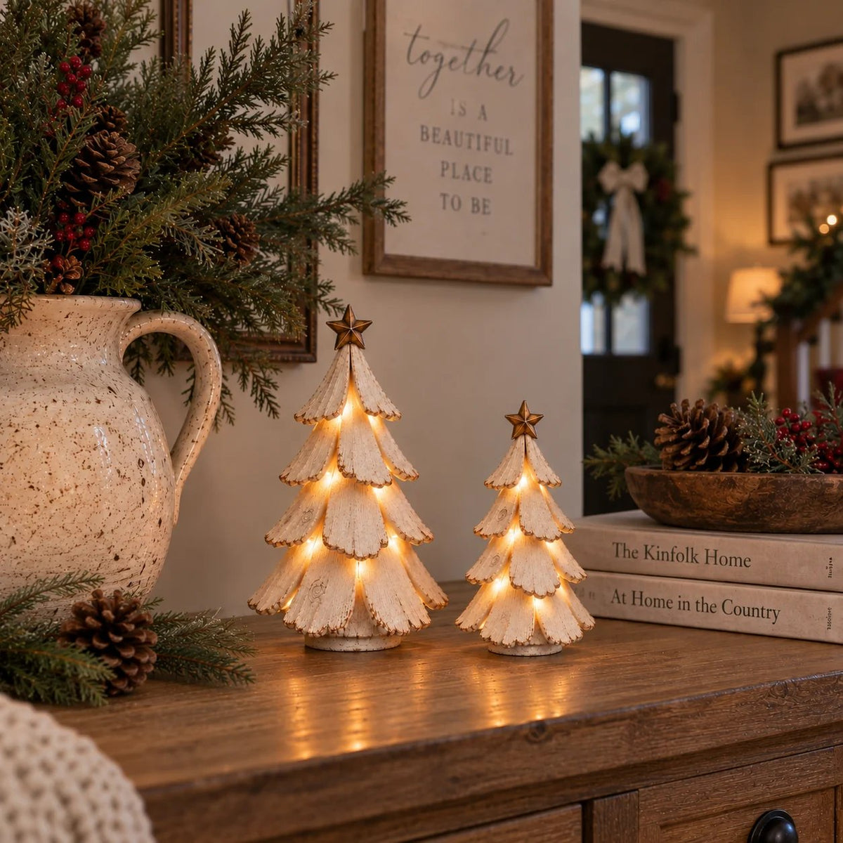 🎄🌙 Vintage Lighted Christmas Tree