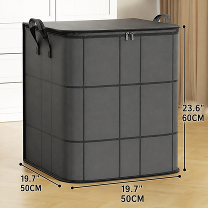 Spacious Moving Storage Bin, Zippered Organizer for Quilts & Clothes📦