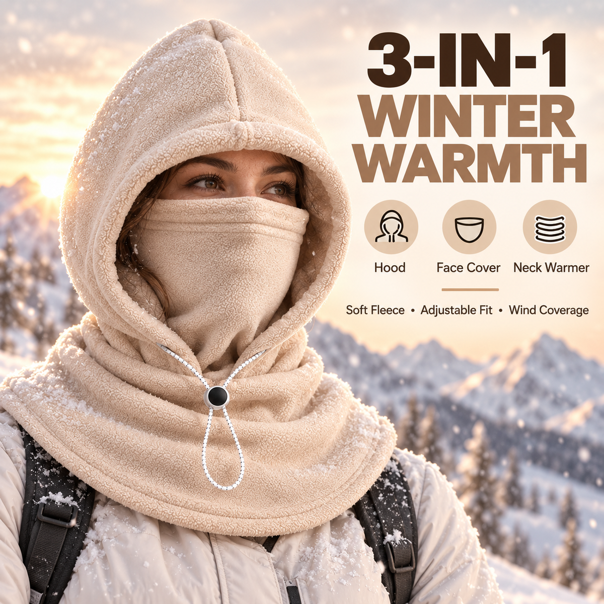 3-in-1 Winter Fleece Balaclava Hood 🧣❄️ Warm Face, Ear & Neck Cover (📦 Free Shipping on 2+)
