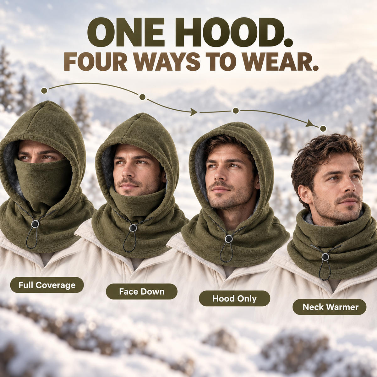 3-in-1 Winter Fleece Balaclava Hood 🧣❄️ Warm Face, Ear & Neck Cover (📦 Free Shipping on 2+)