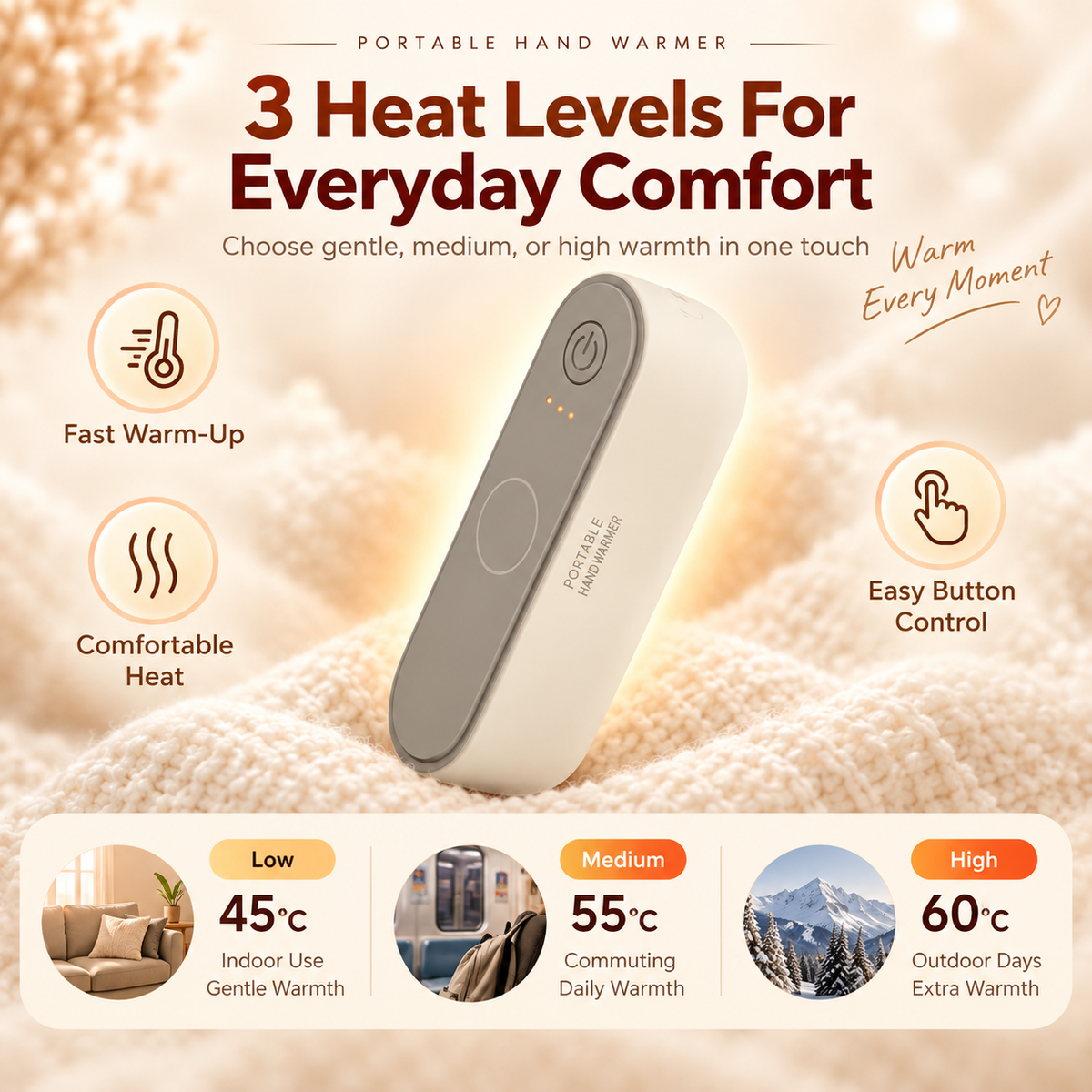 🔥 2-in-1 Magnetic Rechargeable Hand Warmers
